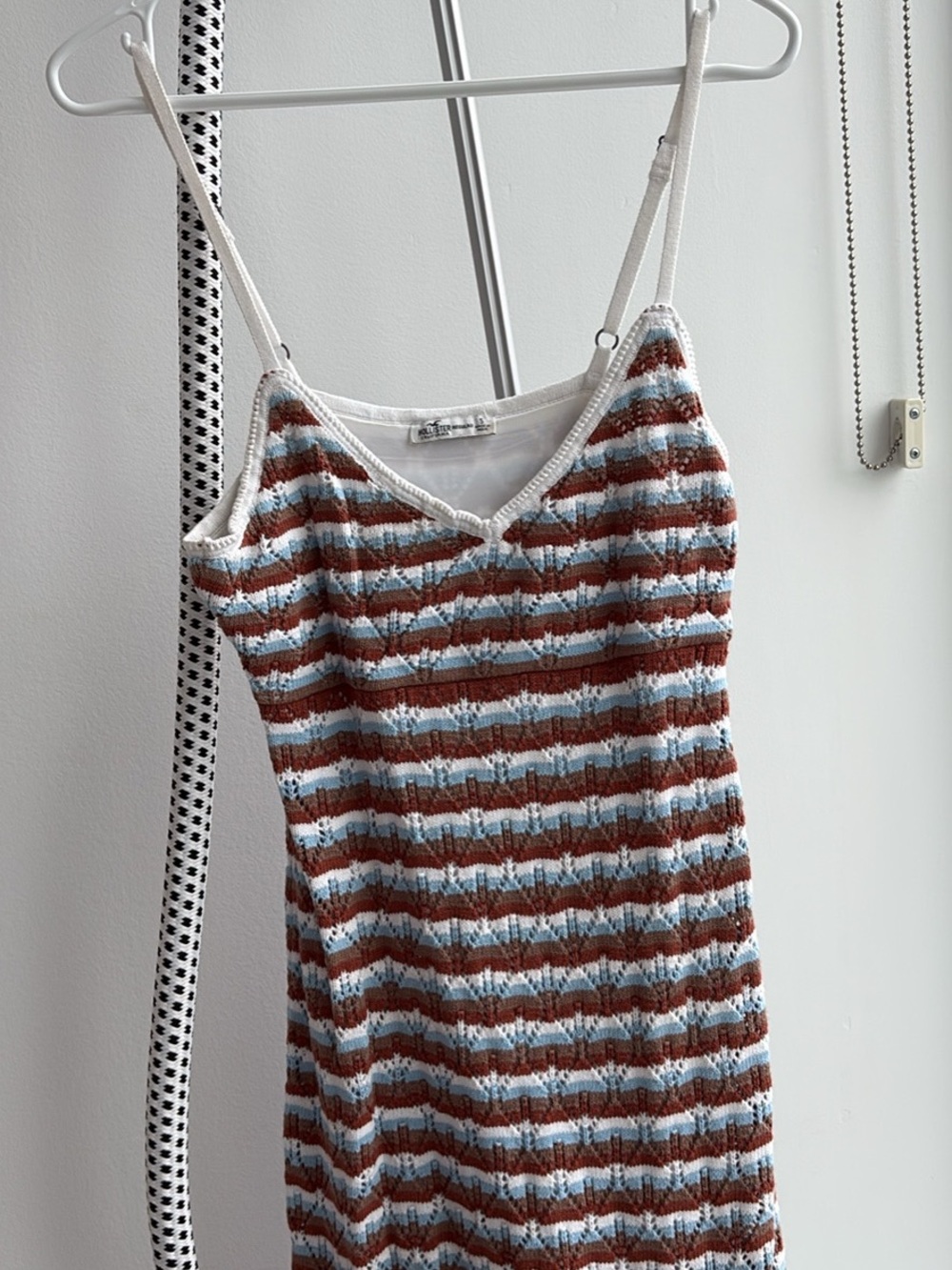 Hollister Striped Knit Cami - Blue & Brown